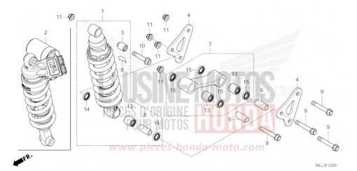 AMMORTIZZATORE POSTERIORE CB1000S di 2025